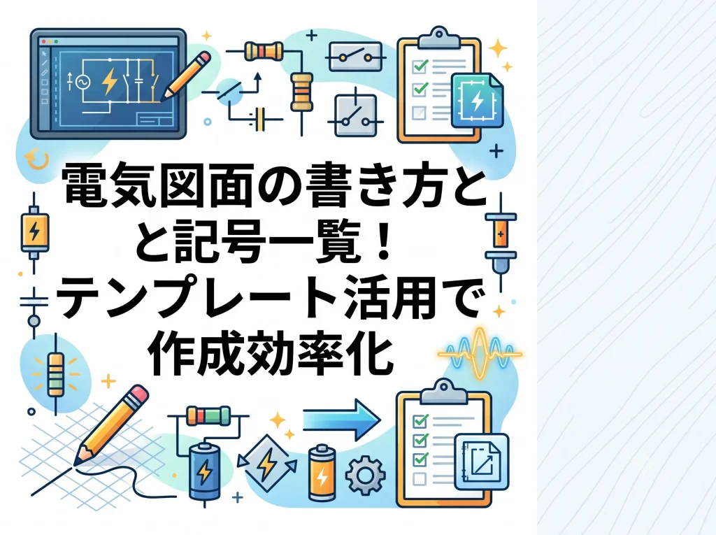 電気図面の書き方と記号一覧！テンプレート活用で作成効率化