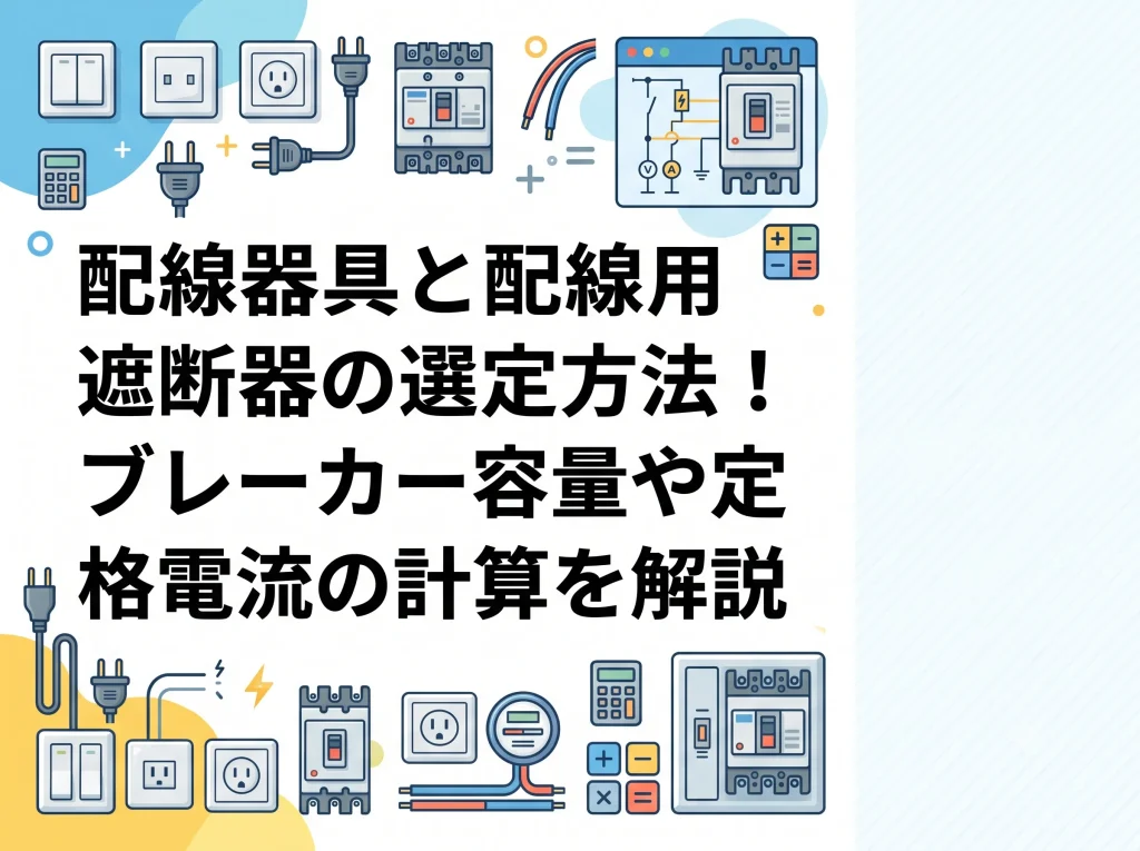配線器具と配線用遮断器の選定方法！ブレーカー容量や定格電流の計算を解説