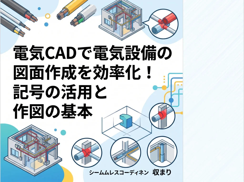 電気CADで電気設備の図面作成を効率化！記号の活用と作図の基本