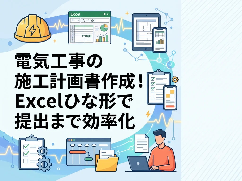 電気工事の施工計画書作成！Excelひな形で提出まで効率化