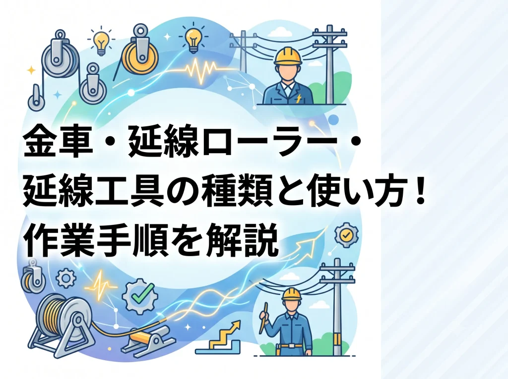 金車・延線ローラー・延線工具の種類と使い方！作業手順を解説