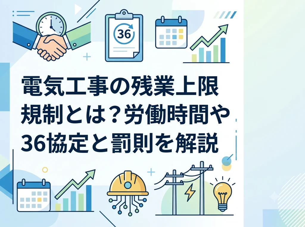電気工事の残業上限規制とは？労働時間や36協定と罰則を解説