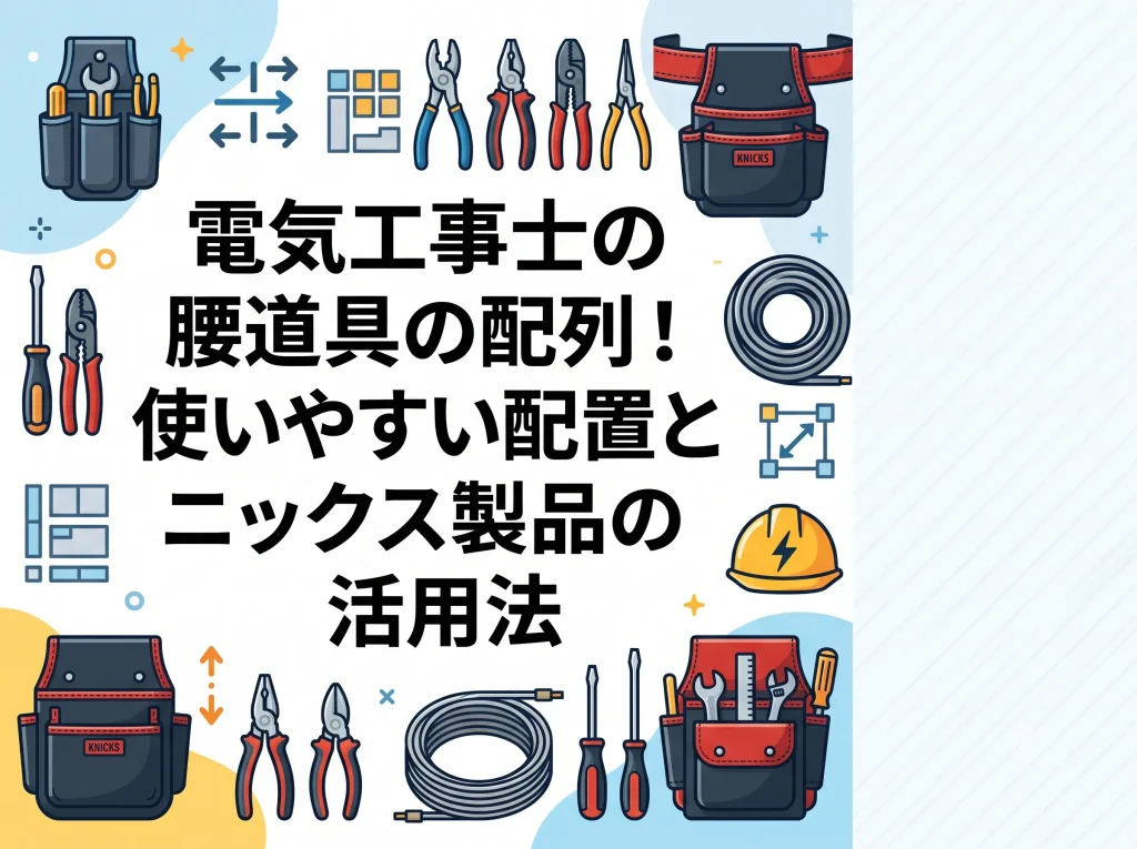 電気工事士の腰道具の配列！使いやすい配置とニックス製品の活用法