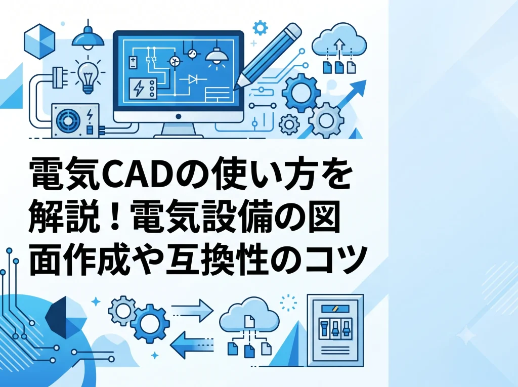 電気CADの使い方を解説！電気設備の図面作成や互換性のコツ