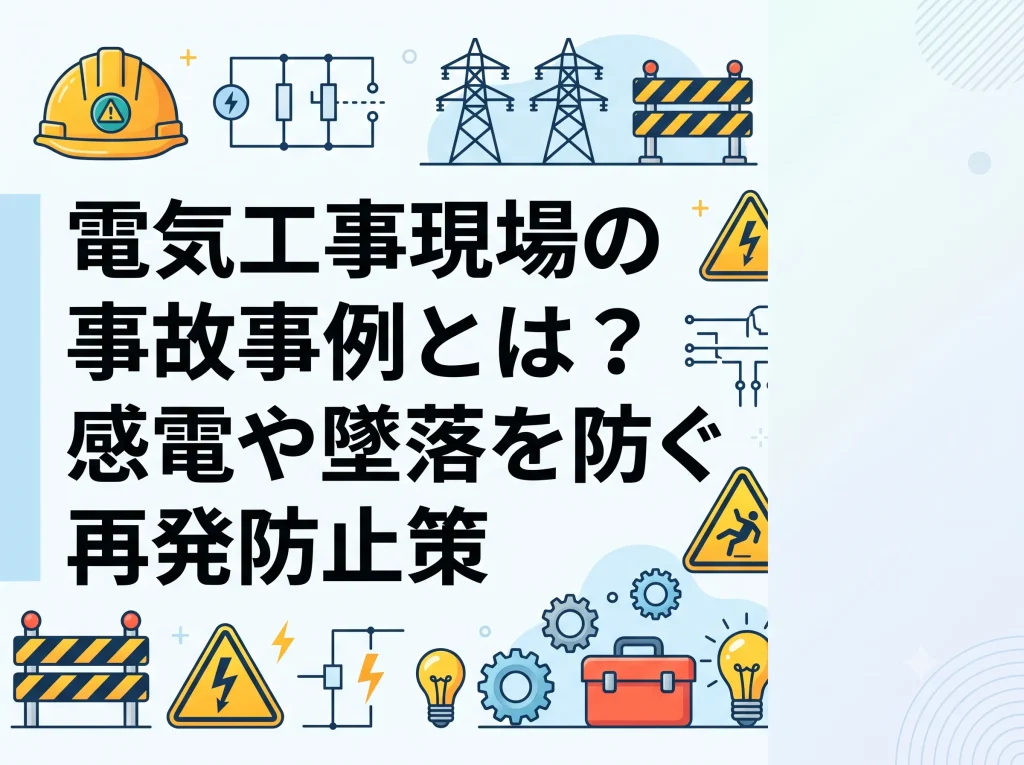 電気工事現場の事故事例とは？感電や墜落を防ぐ再発防止策