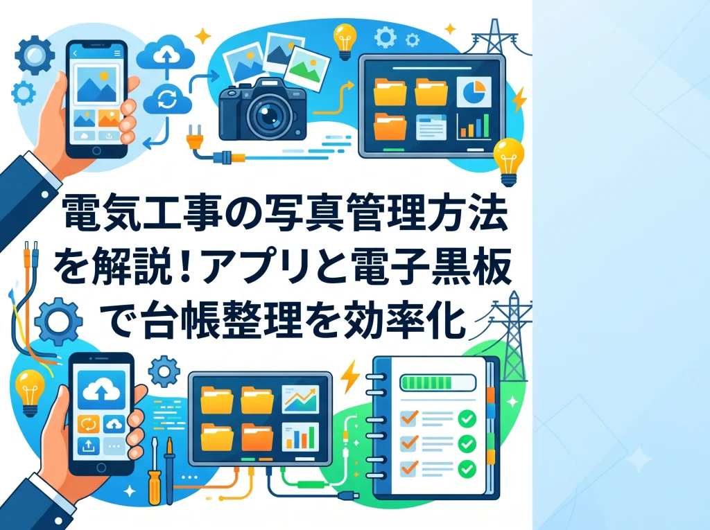 電気工事の写真管理方法を解説！アプリと電子黒板で台帳整理を効率化