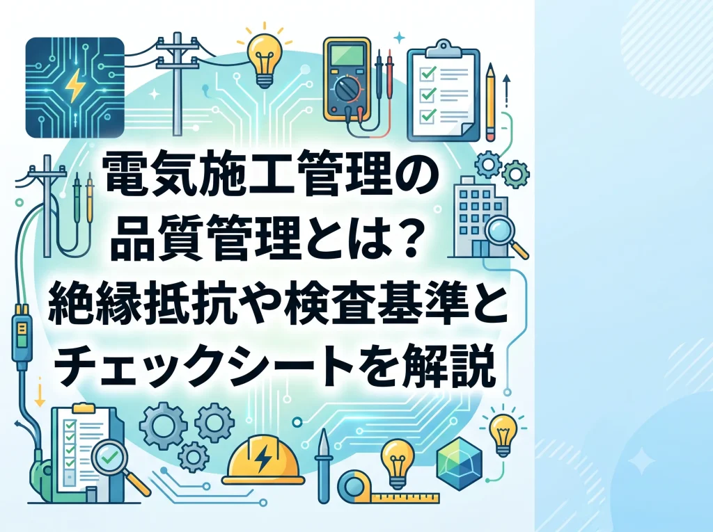 電気施工管理の品質管理とは？絶縁抵抗や検査基準とチェックシートを解説