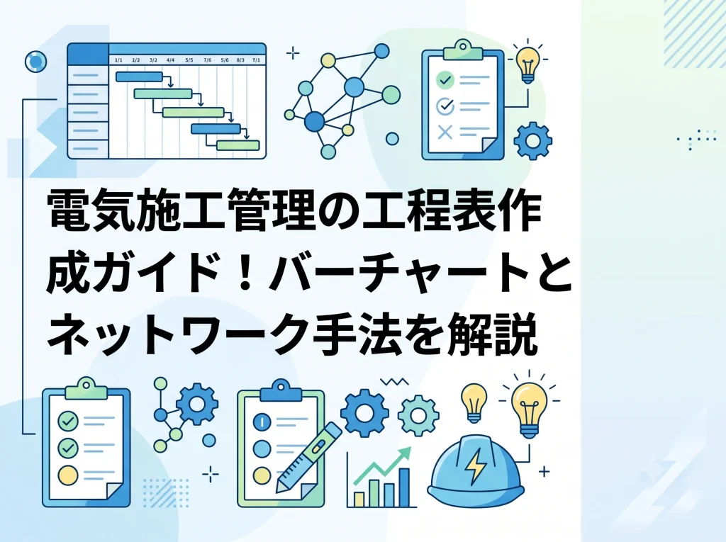 電気施工管理の工程表作成ガイド！バーチャートとネットワーク手法を解説