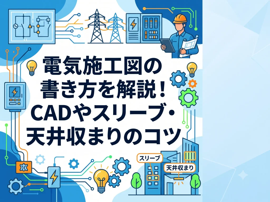 電気施工図の書き方を解説！CADやスリーブ・天井収まりのコツ
