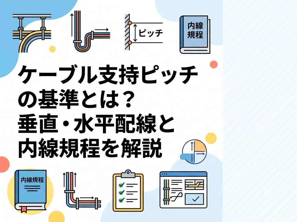 ケーブル支持ピッチの基準とは？垂直・水平配線と内線規程を解説