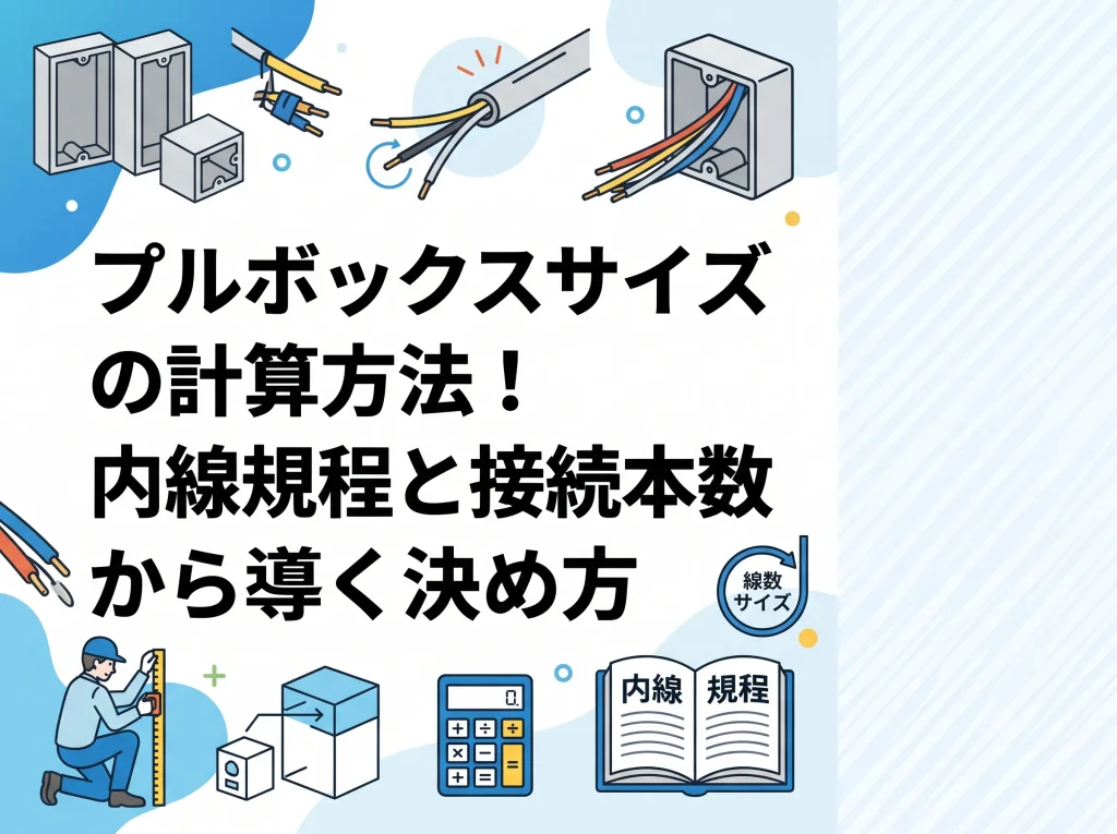 プルボックスサイズの計算方法！内線規程と接続本数から導く決め方