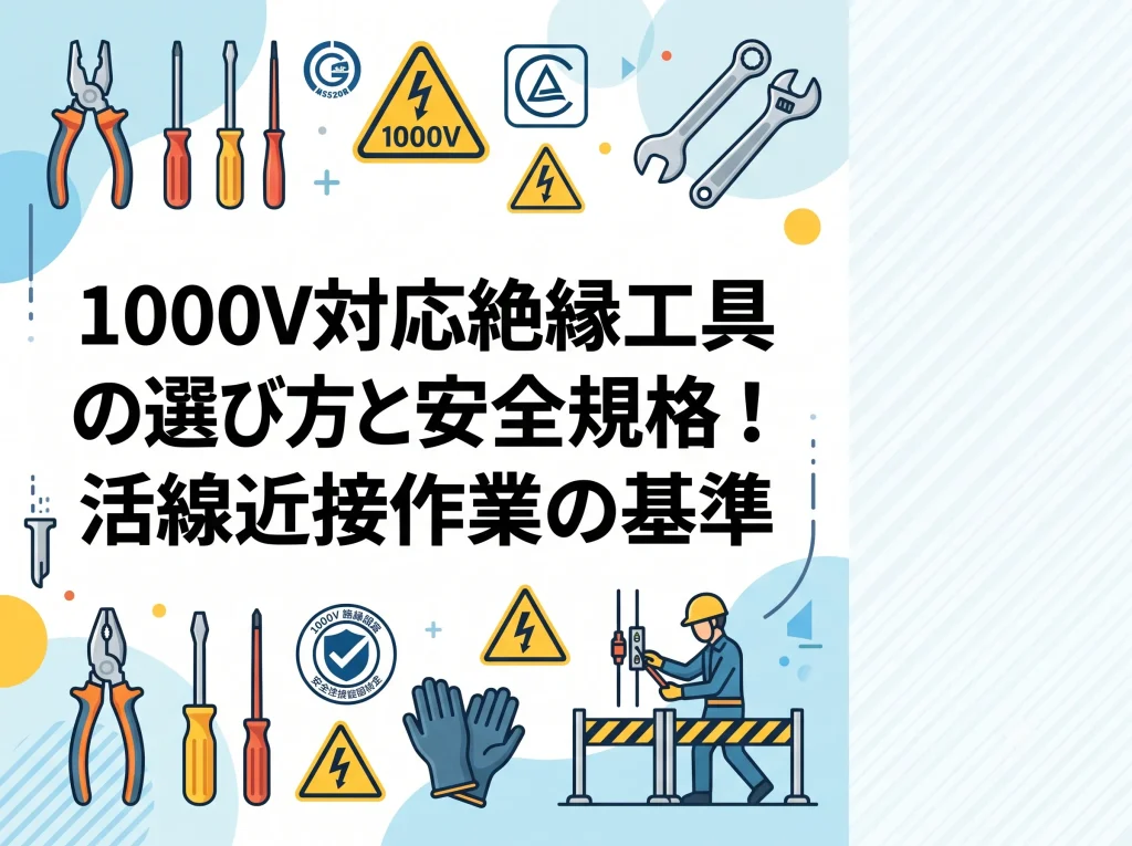 1000V対応絶縁工具の選び方と安全規格！活線近接作業の基準