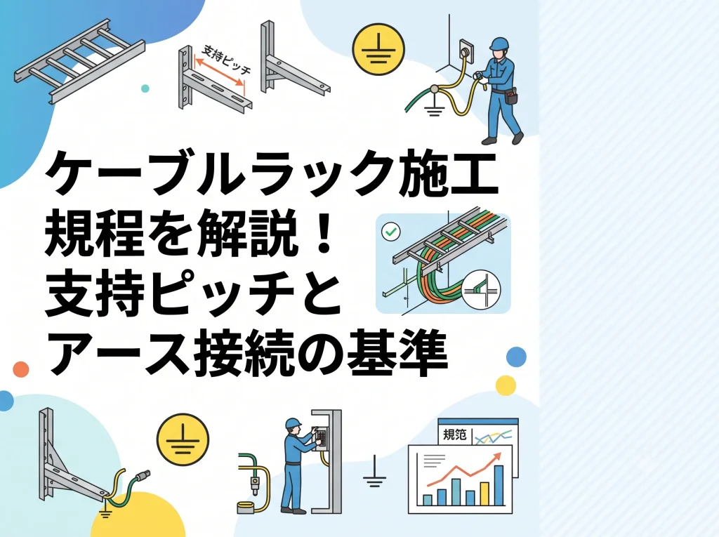 ケーブルラック施工規程を解説！支持ピッチとアース接続の基準