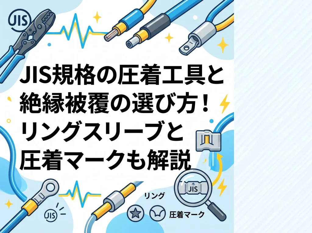 JIS規格の圧着工具と絶縁被覆の選び方！リングスリーブと圧着マークも解説