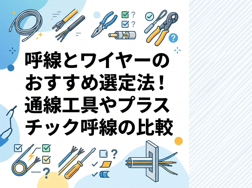 呼線とワイヤーのおすすめ選定法！通線工具やプラスチック呼線の比較